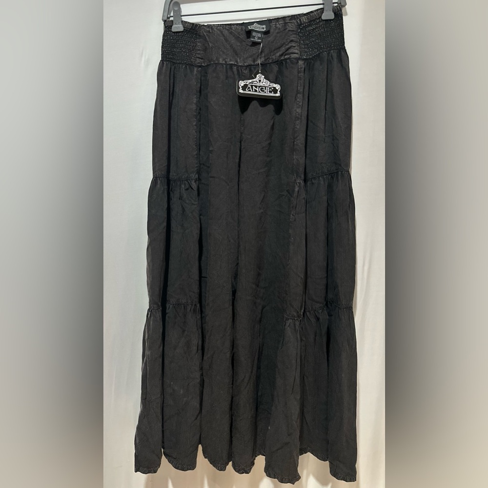 Angie Women's Smocked Waist Tiered Wide Leg Pants - Size L